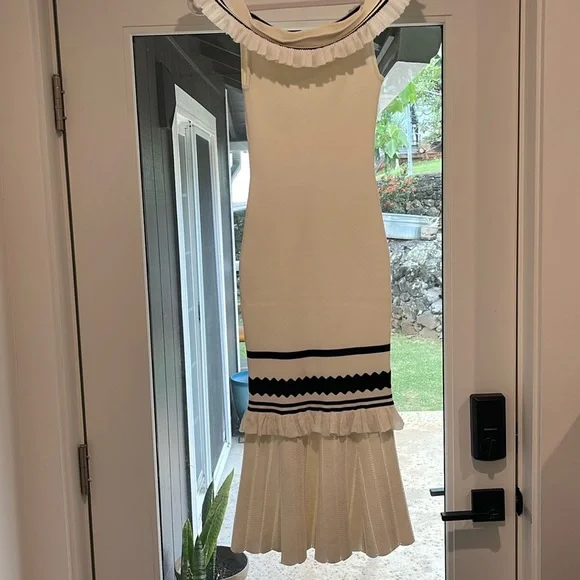 Dresses | Jonathan Simkhai Black And White Stretchy Midi Dress Size Small